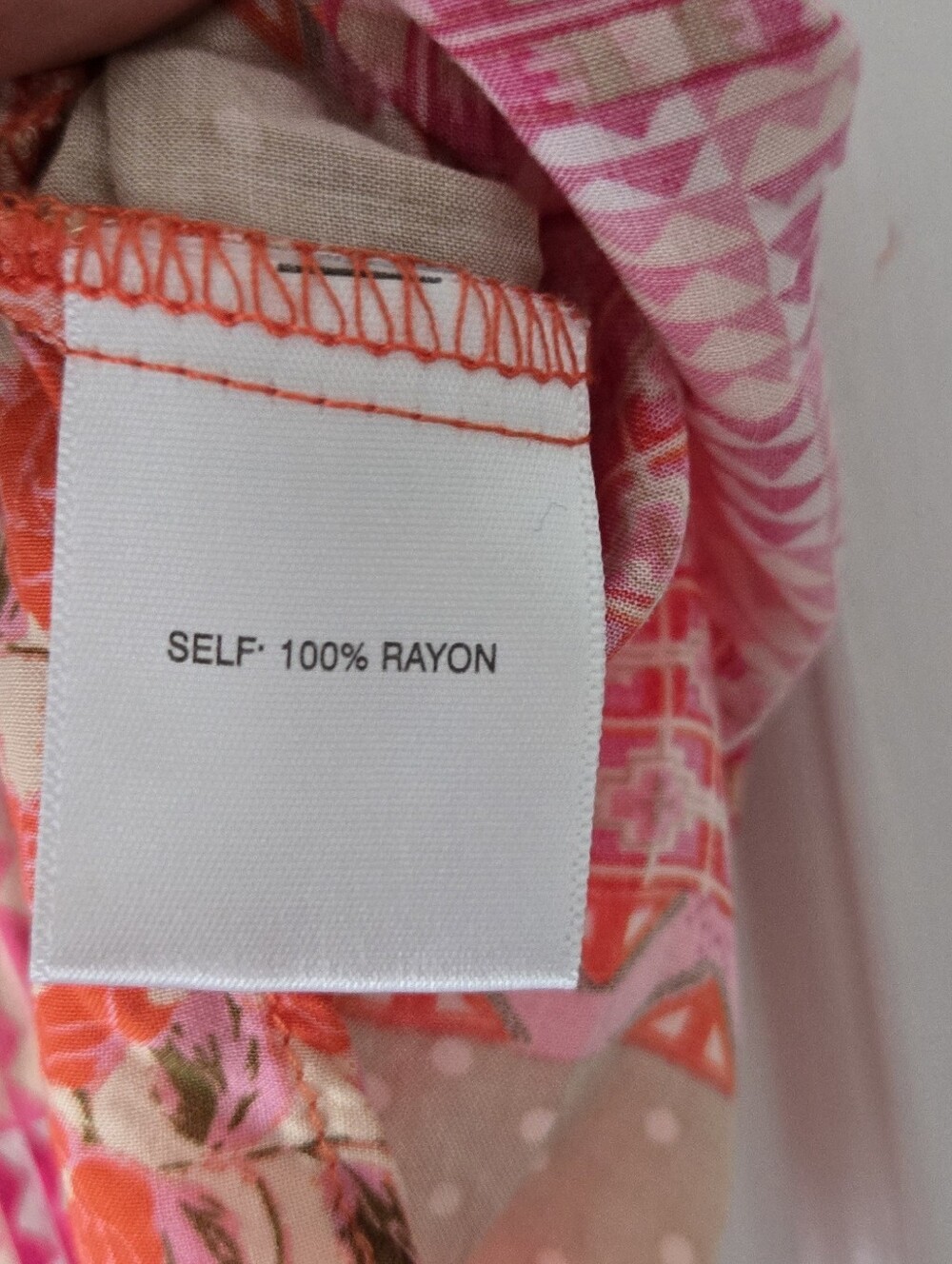 Rose & Olive Patchwork Ruffle Boho Top Size 12–14 - Picture 5 of 5